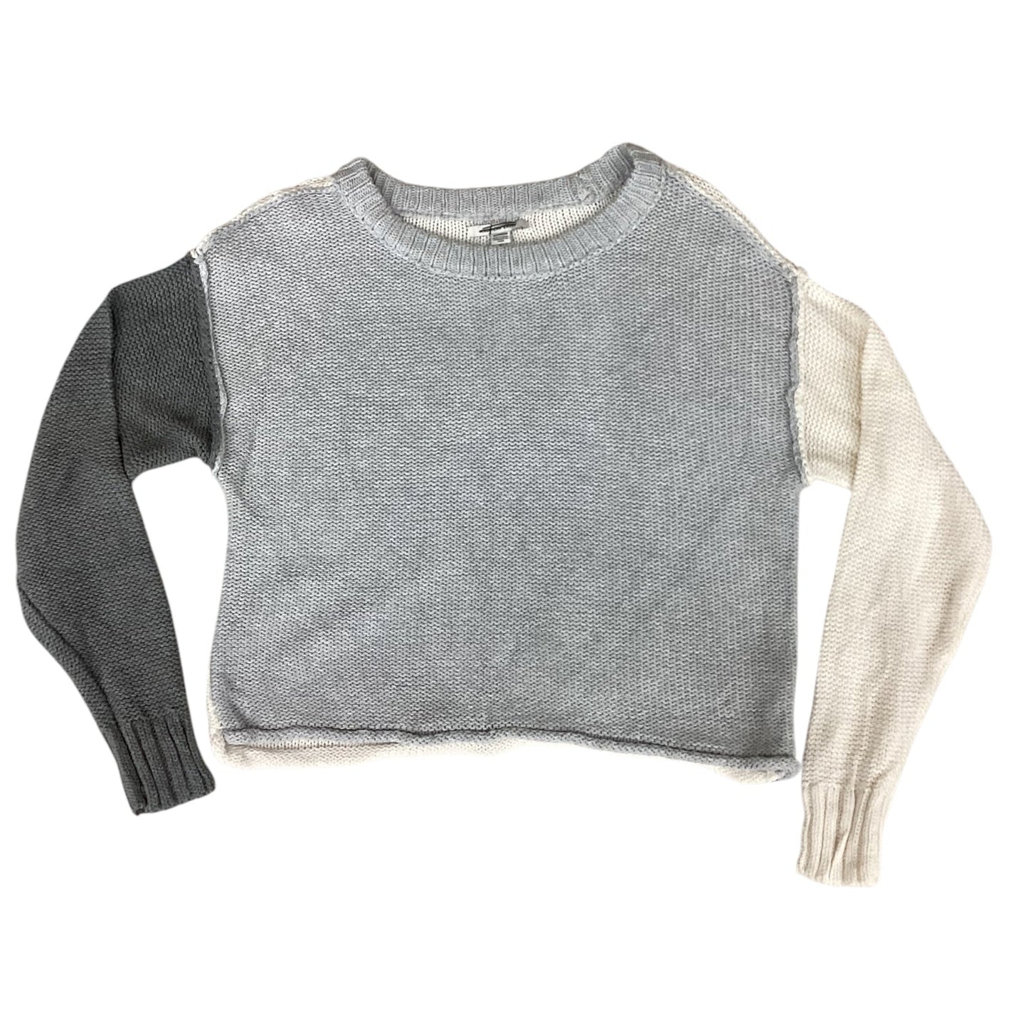 Sweater By American Eagle In Cream & Grey, Size: Xs