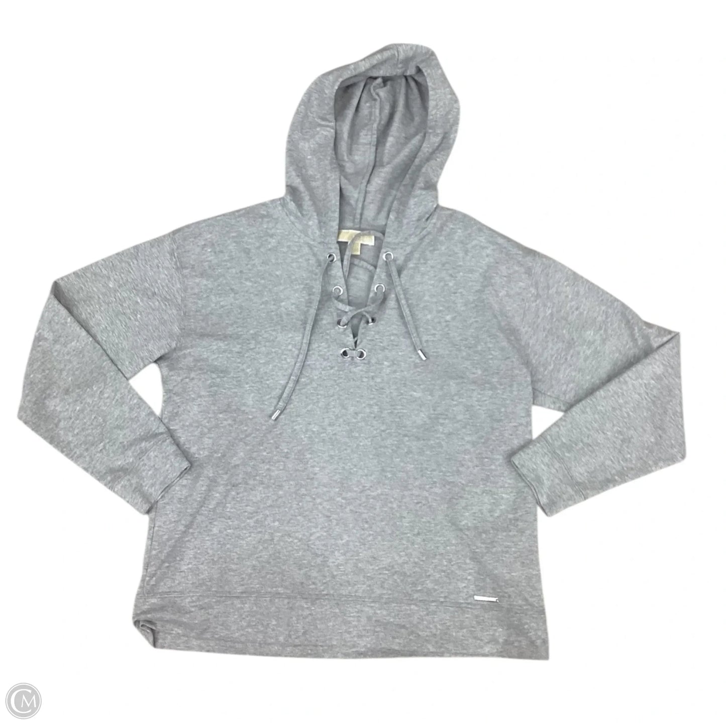 Athletic Sweatshirt Hoodie By Michael By Michael Kors In Grey, Size: L
