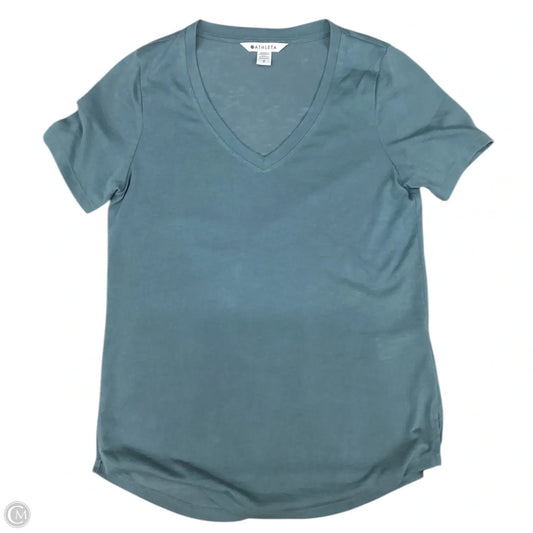 Athletic Top Short Sleeve By Athleta In Blue, Size: S