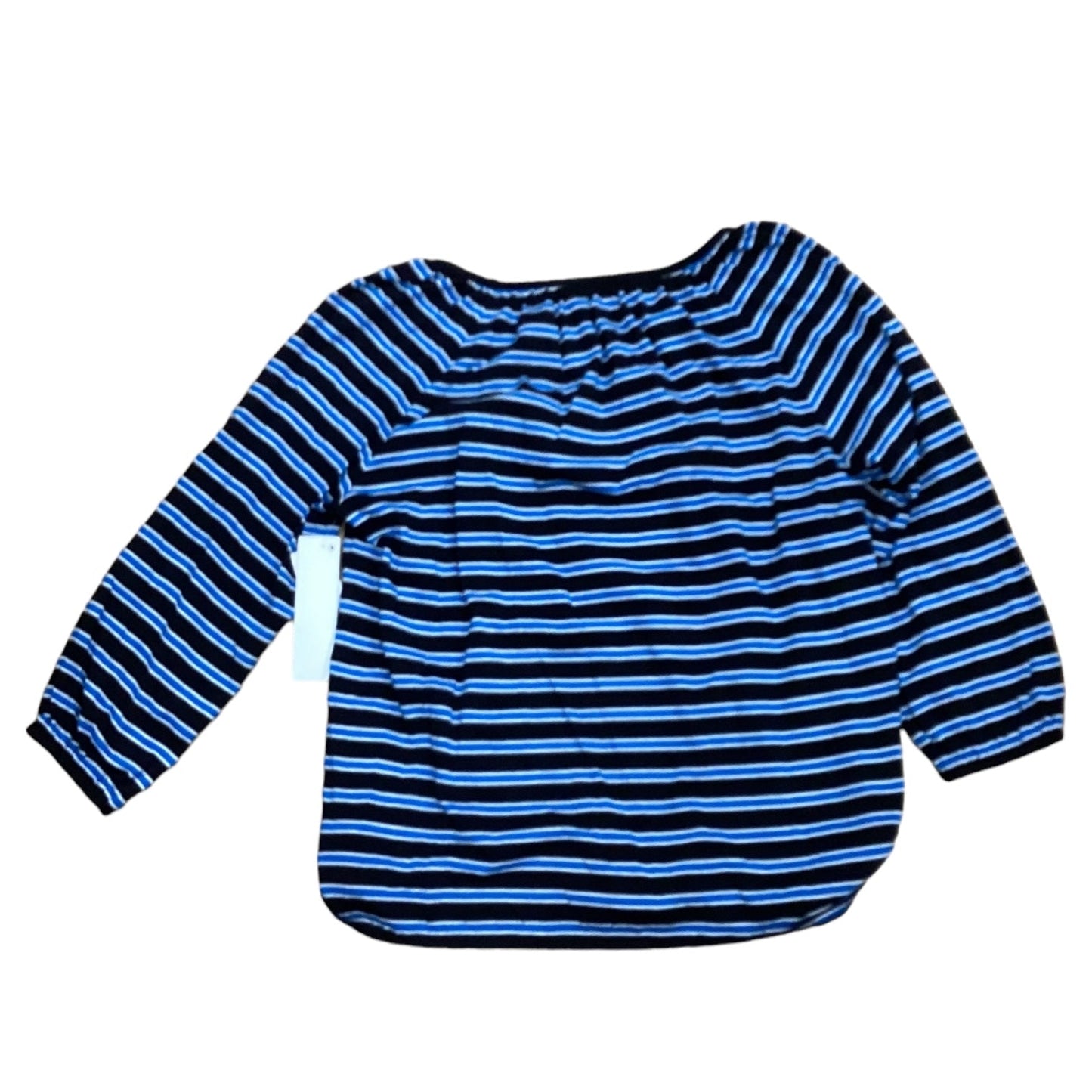Blue Top Long Sleeve Designer Michael By Michael Kors, Size S