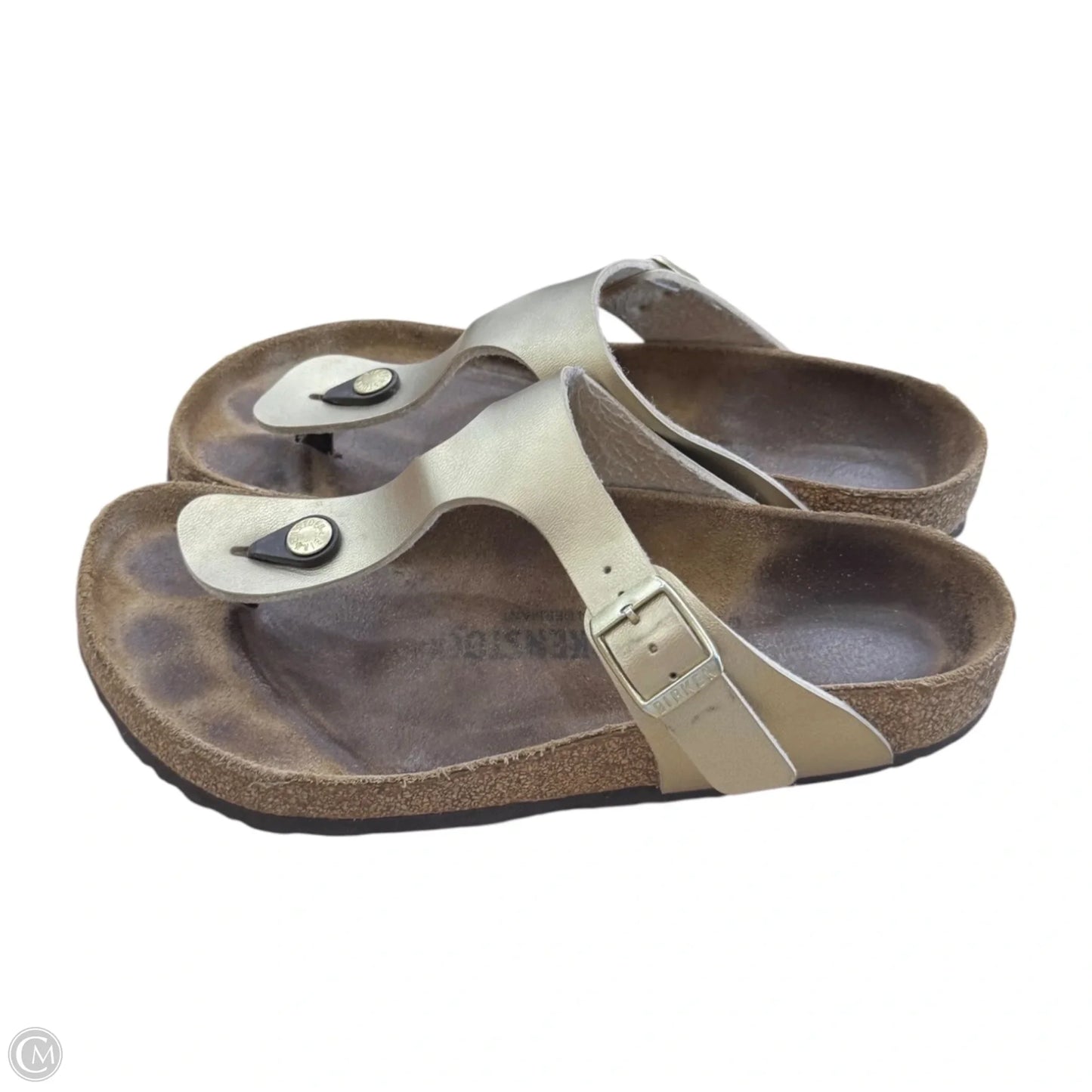 Sandals Flats By Birkenstock In Gold, Size: 7.5