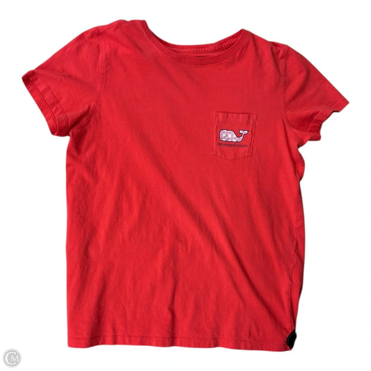 Top Short Sleeve By Vineyard Vines In Coral, Size: S