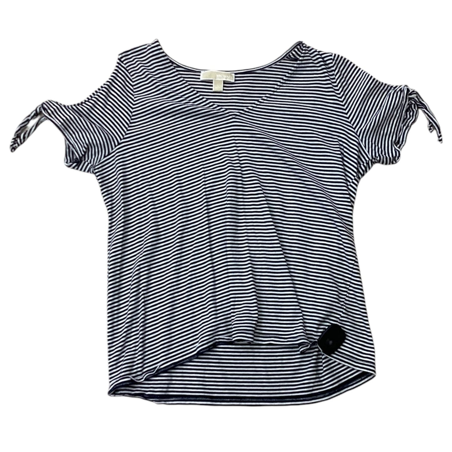 Top Short Sleeve By Michael Kors In Striped Pattern, Size: L