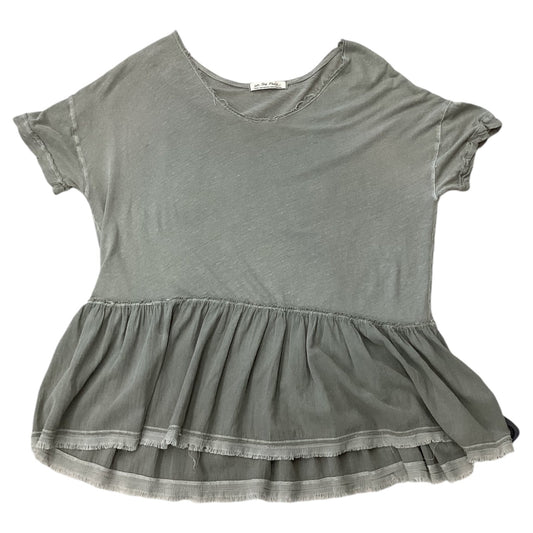 Top Short Sleeve Designer By We The Free In Green, Size: L