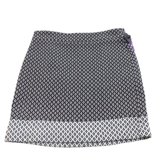 Skirt Midi By Loft In Black & White, Size: 6