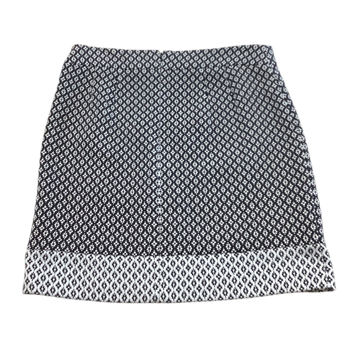 Skirt Midi By Loft In Black & White, Size: 6