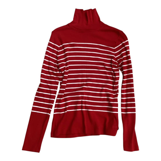 Top Long Sleeve Designer By Vineyard Vines In Red & White, Size: S