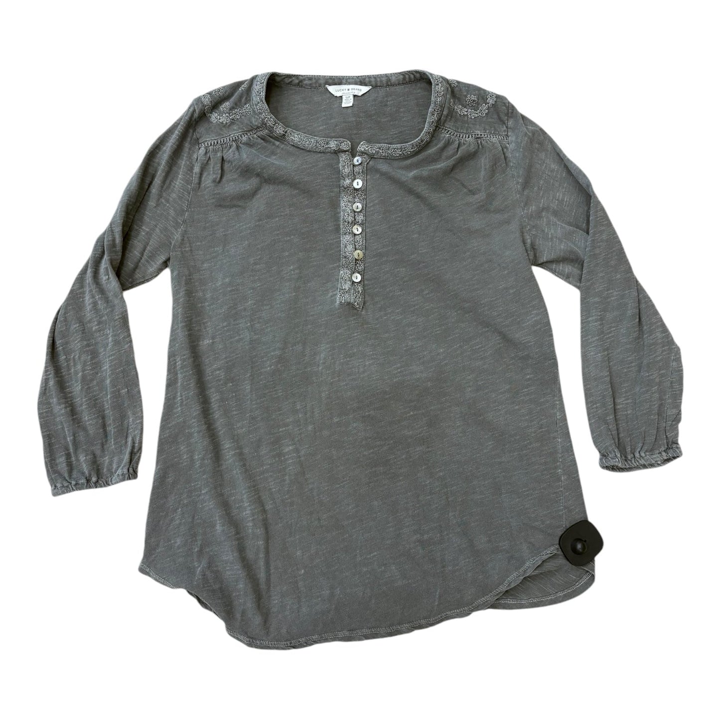 Top Long Sleeve By Lucky Brand In Grey, Size: S