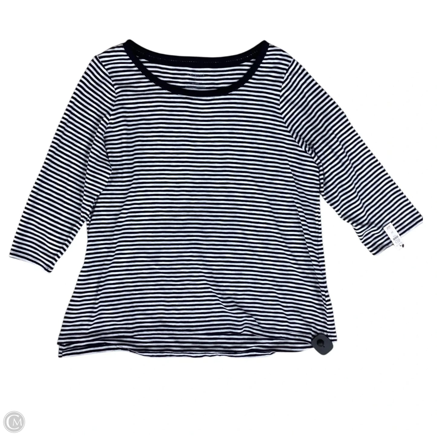 Top 3/4 Sleeve By Talbots In Striped Pattern, Size: 2x