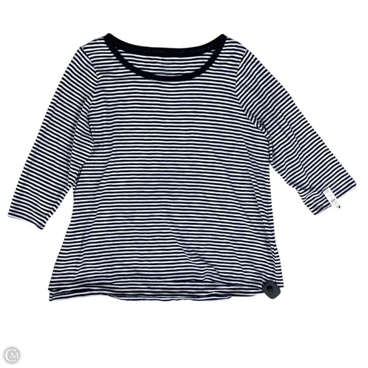 Top 3/4 Sleeve By Talbots In Striped Pattern, Size: 2x