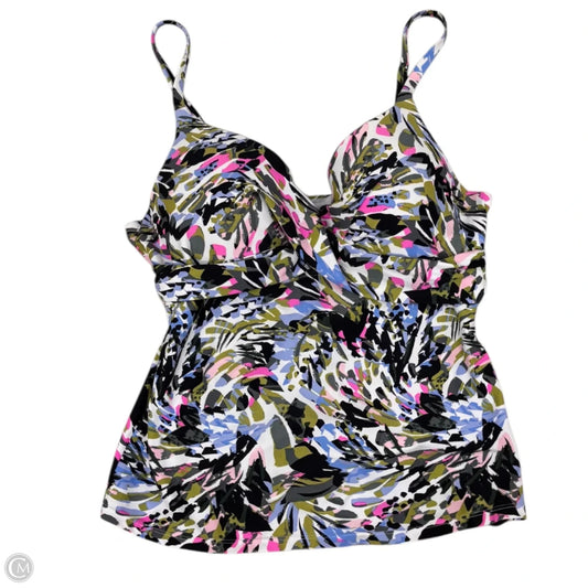 Swimsuit Top By Clothes Mentor In Floral Print, Size: L