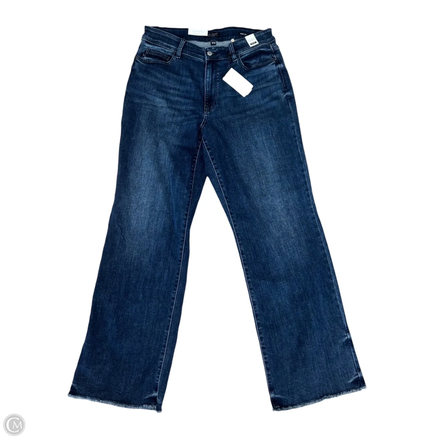 Jeans Wide Leg By Judy Blue In Blue Denim, Size: 16