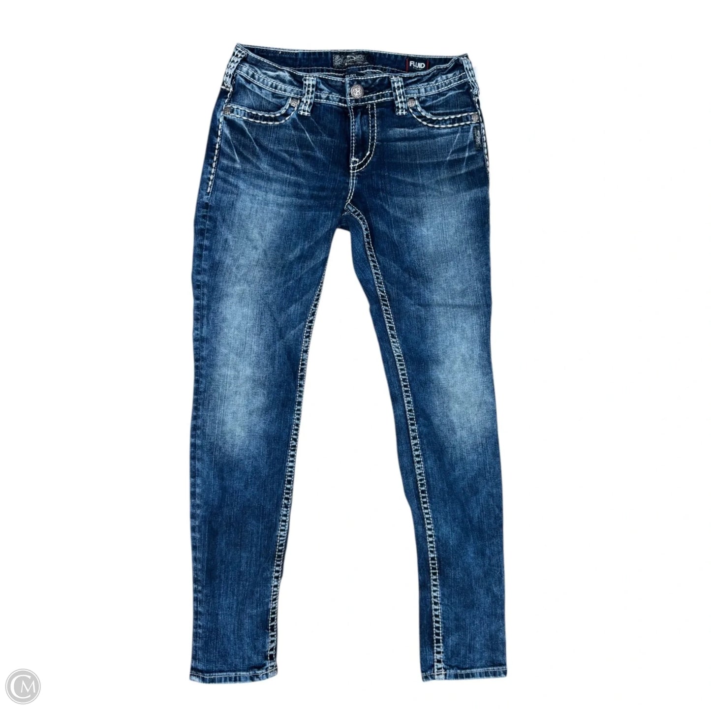 Jeans Skinny By Seven 7 In Blue Denim, Size: 6