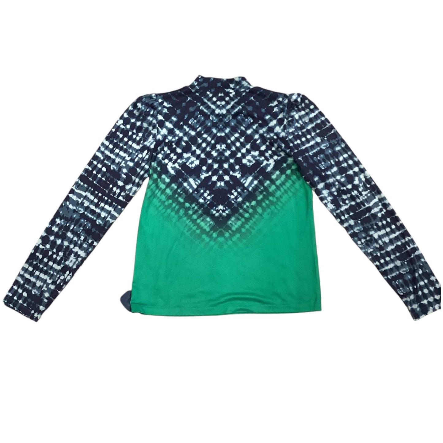 Top Long Sleeve By Anthropologie In Black & Green, Size: S