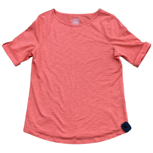 Top 3/4 Sleeve By Chicos In Coral, Size: 1