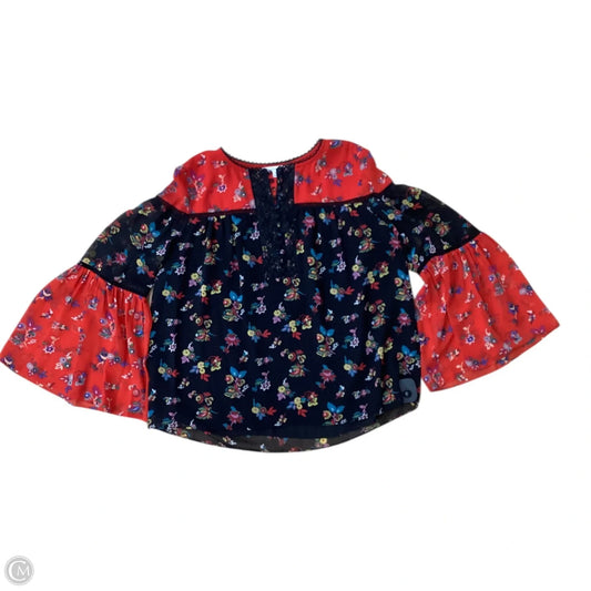 Top Long Sleeve Designer By Rebecca Minkoff In Black & Red, Size: S