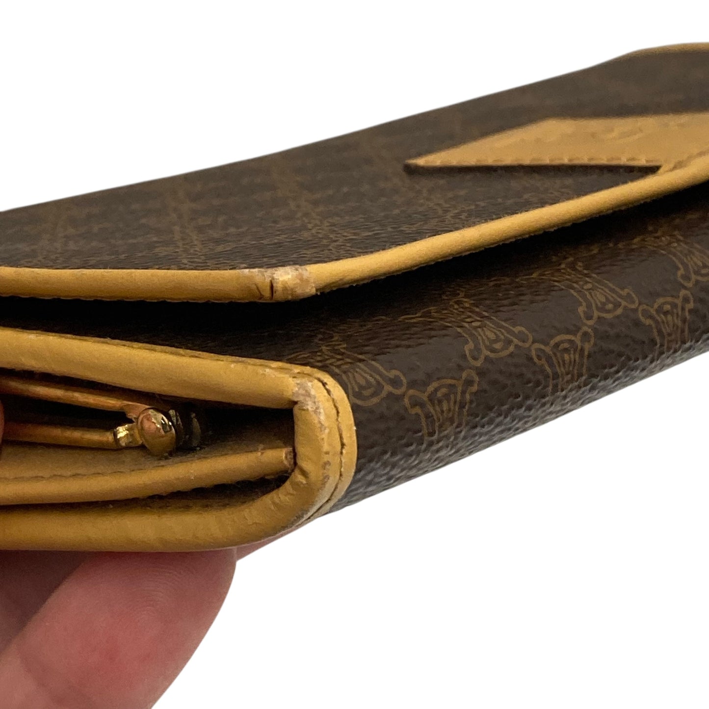 Wallet Luxury Designer By Celine In Brown & Tan, Size:Large