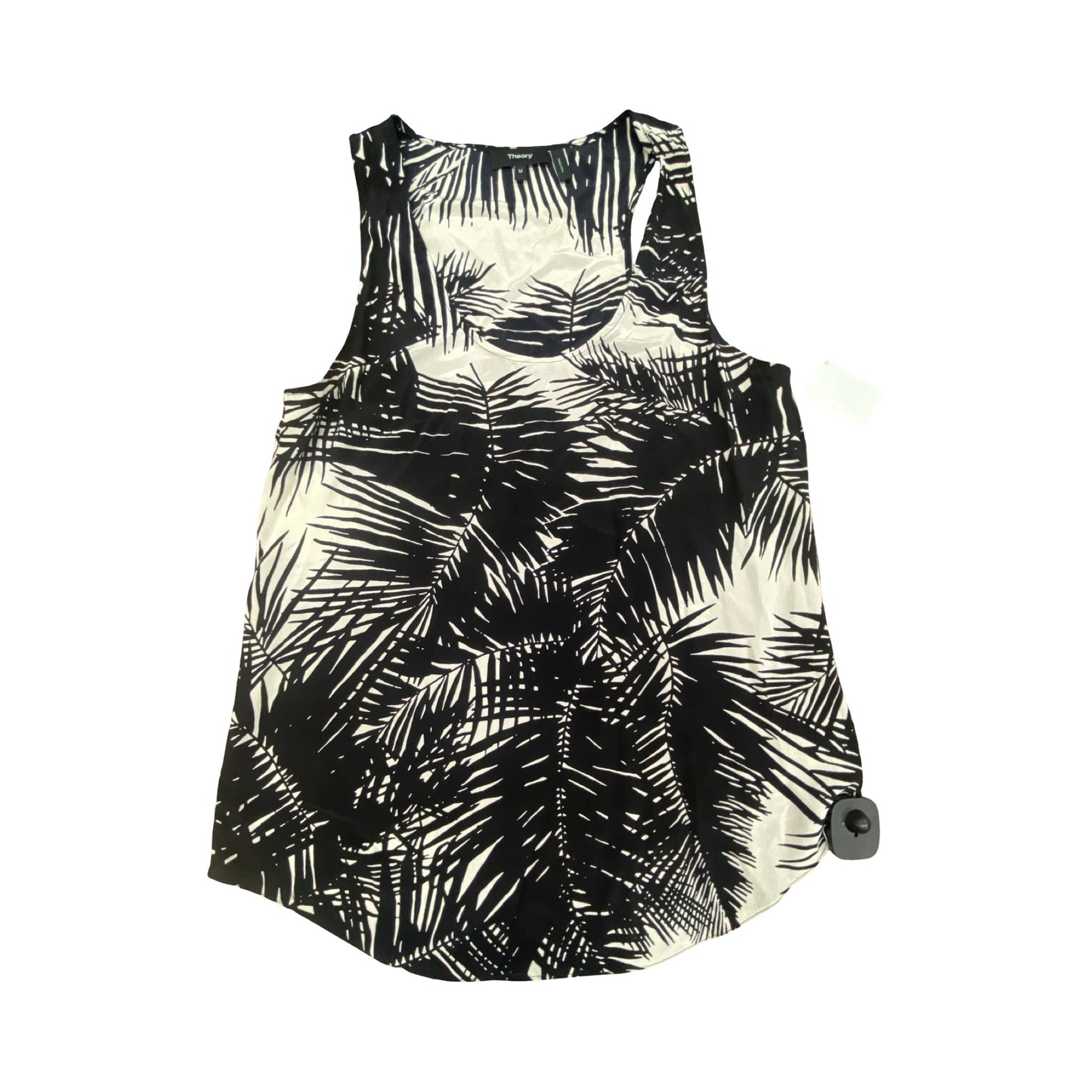 Top Sleeveless Designer By Theory In Black & White, Size:M