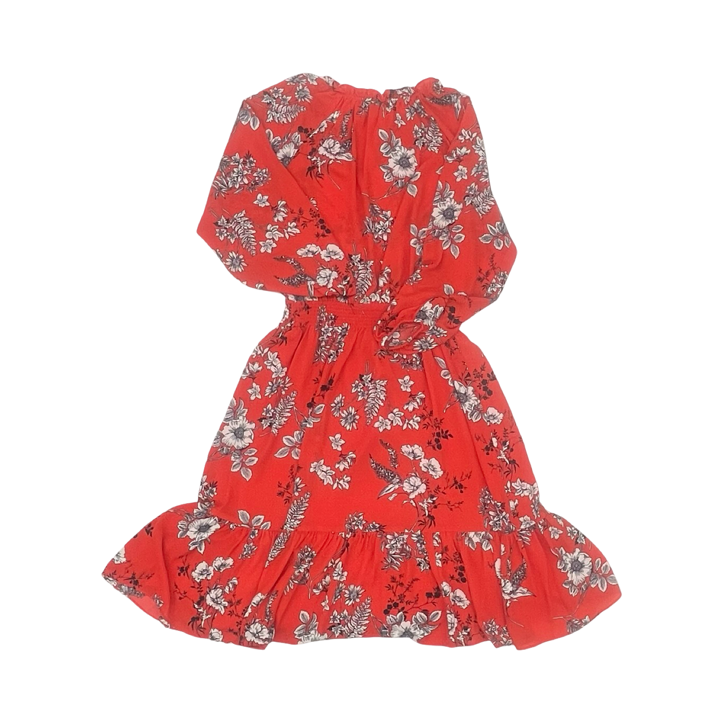 Dress Party Midi By Talbots In Red & White, Size:S