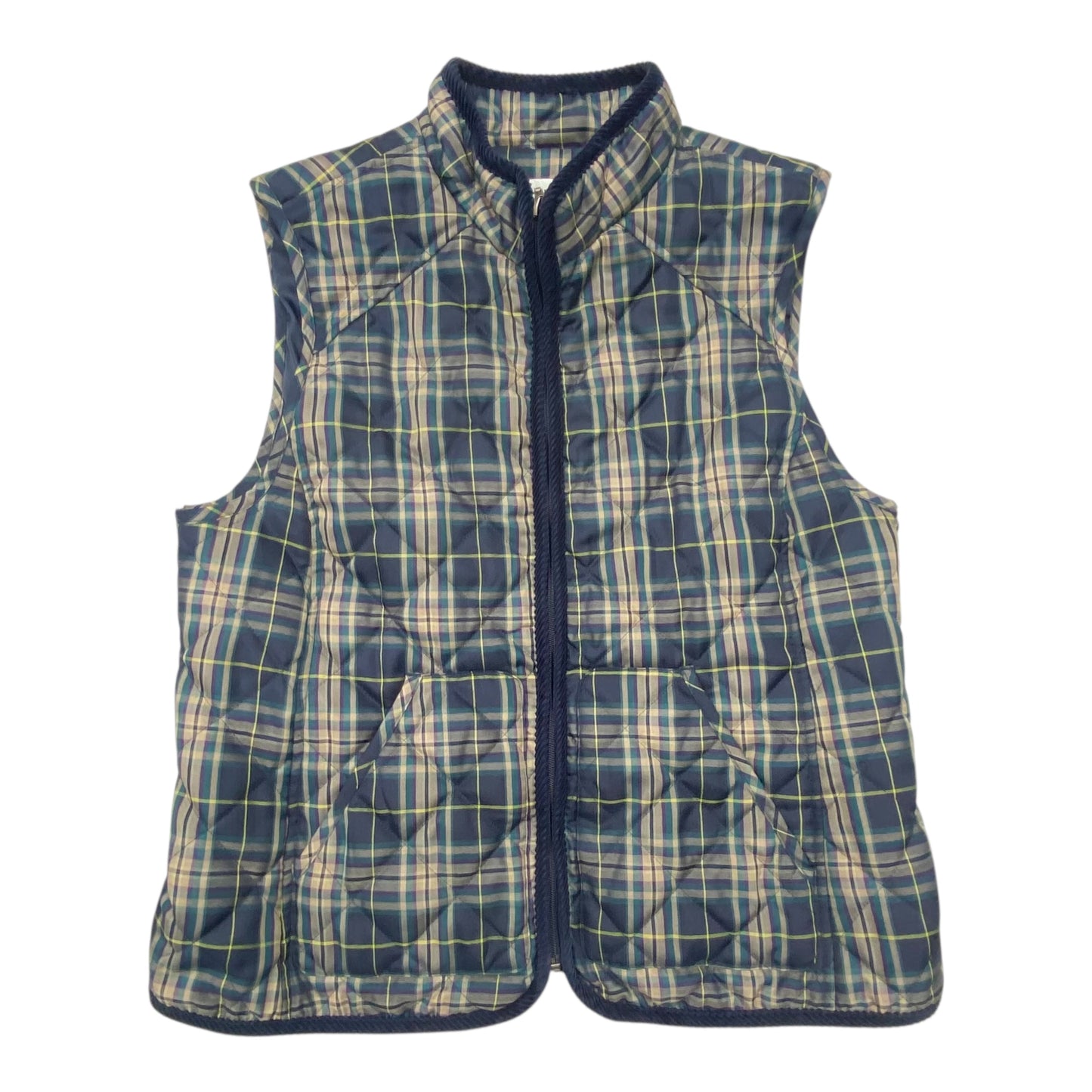 Vest Puffer & Quilted By Croft And Barrow In Plaid Pattern, Size:Xl