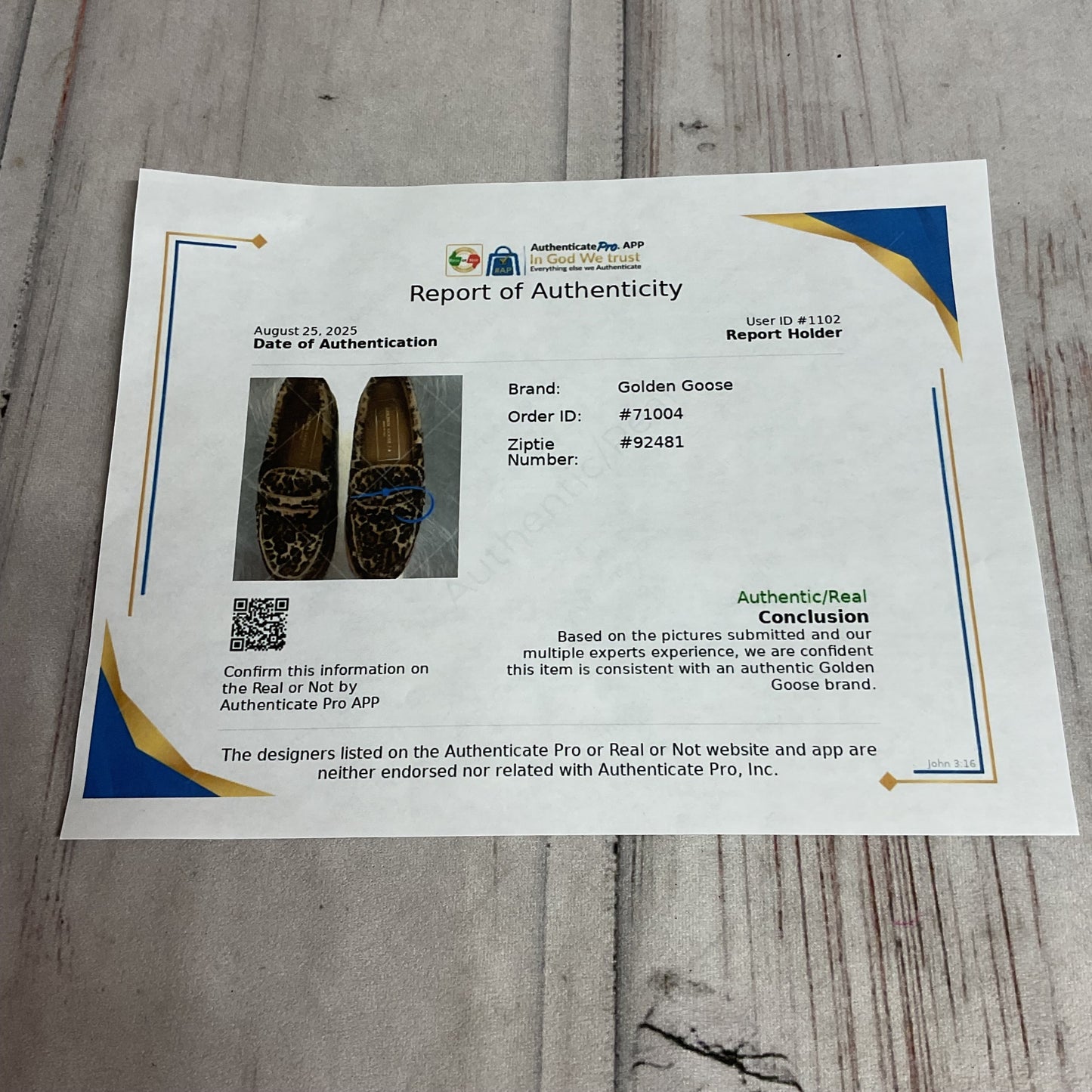 Shoes Luxury Designer By Golden Goose In Animal Print, Size: 39