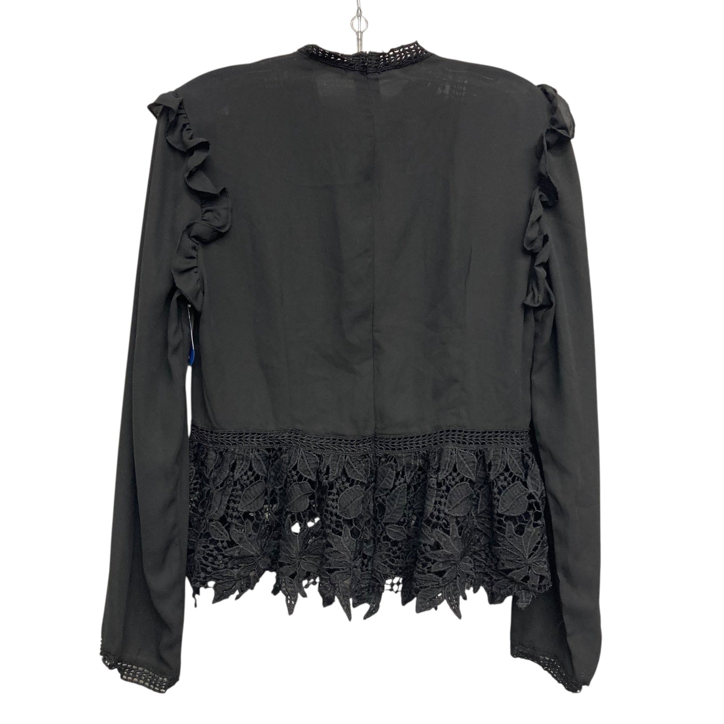 Blouse Ls By Shein In Black, Size:L