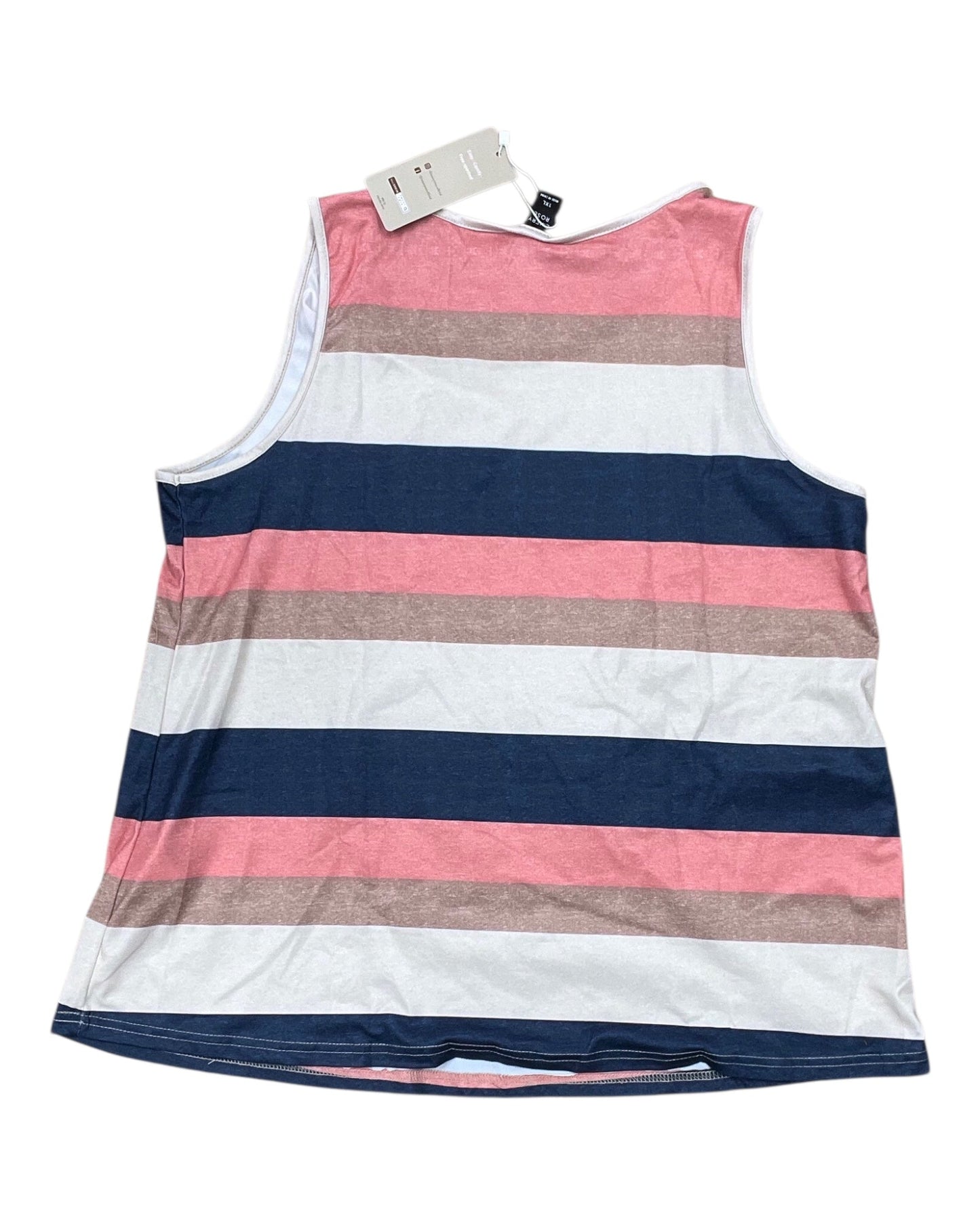 Tank Top By Emery Rose In Tan, Size:1X