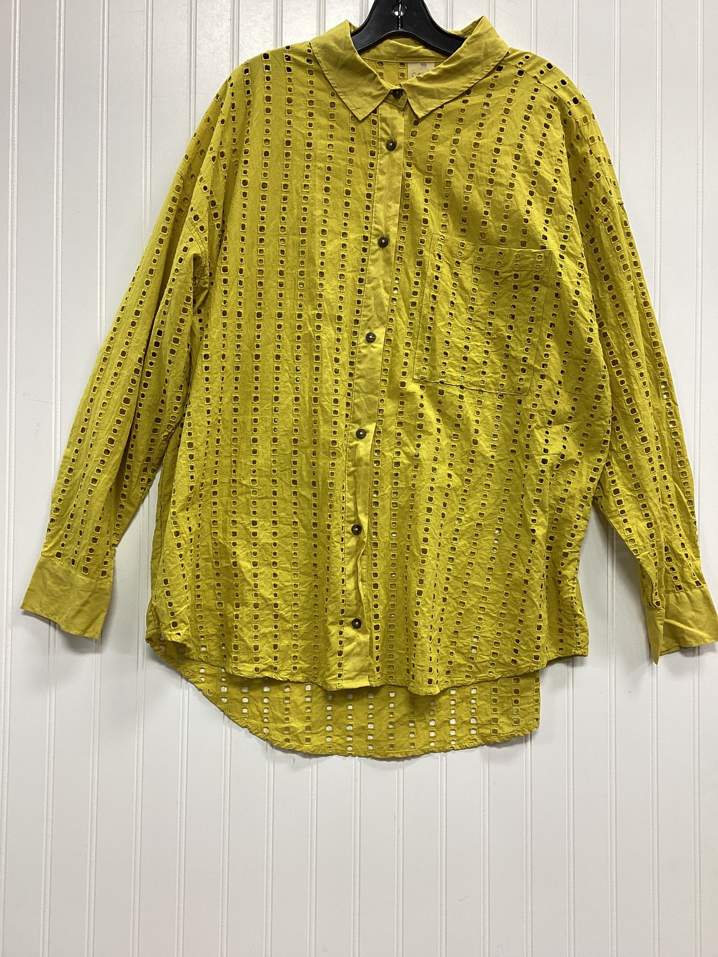 Top Ls By Calia In Chartreuse, Size:Xl