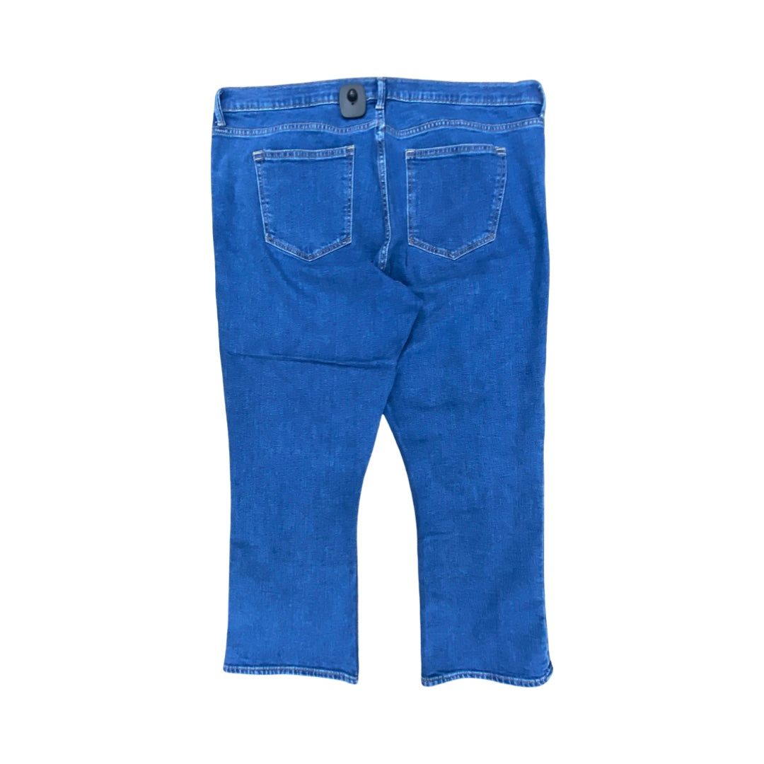 Jeans Boot Cut By Gap In Blue Denim, Size:20
