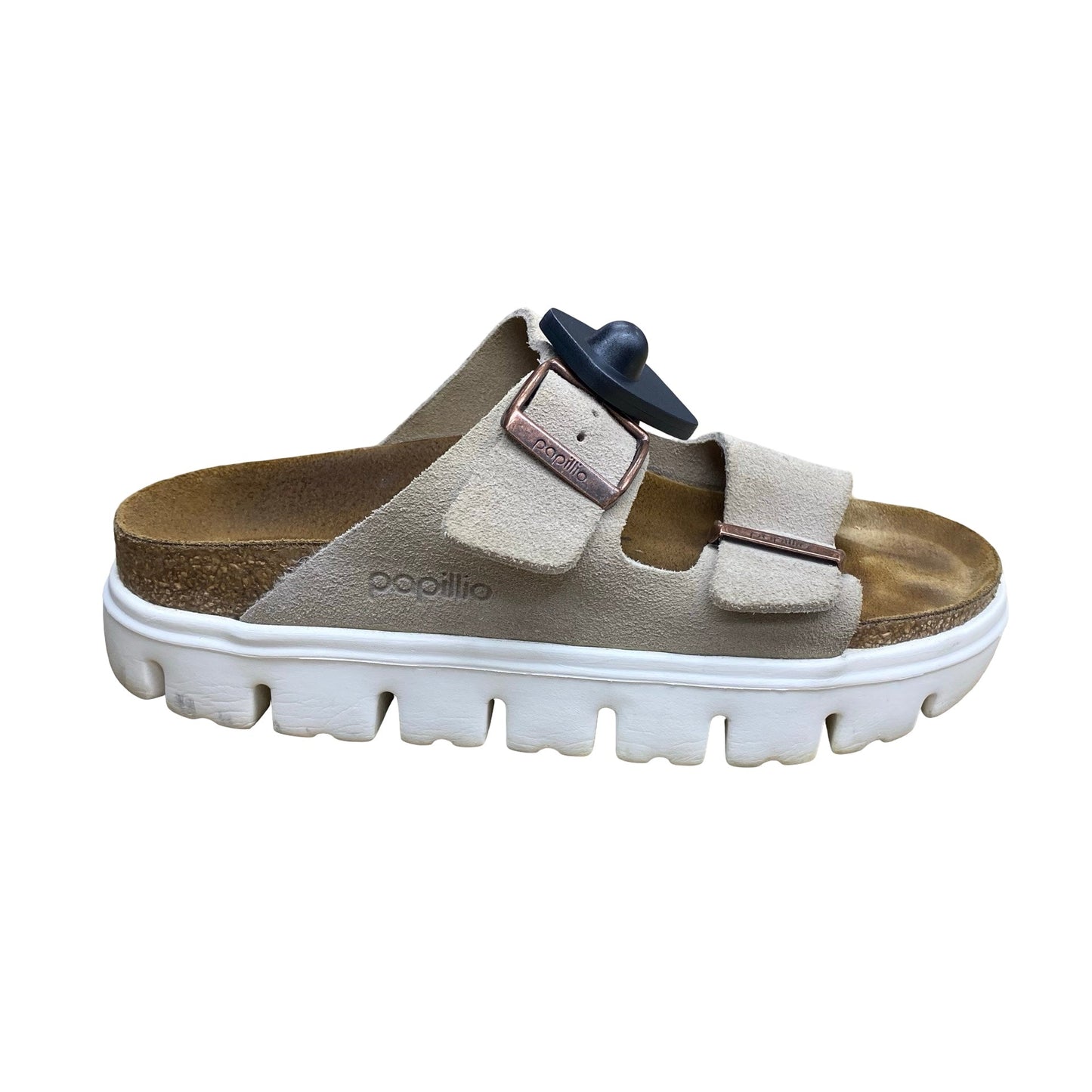 Sandals Designer By Birkenstock In Taupe, Size:7