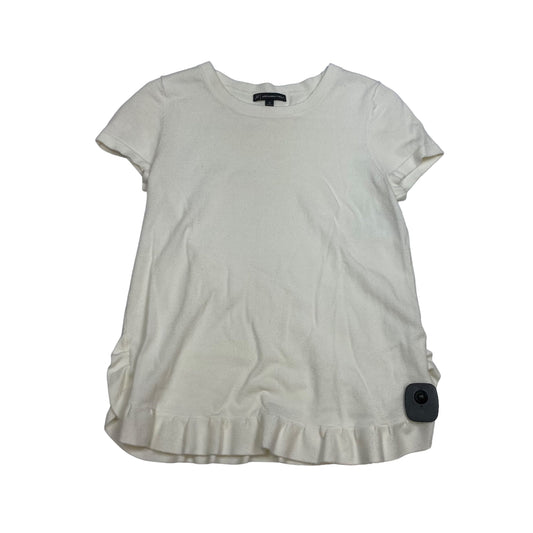 Cream Top Short Sleeve Adrianna Papell, Size Xs