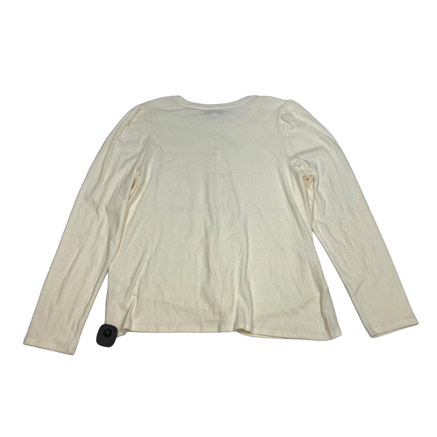 Cream Top Long Sleeve Basic Nine West Apparel, Size Xl