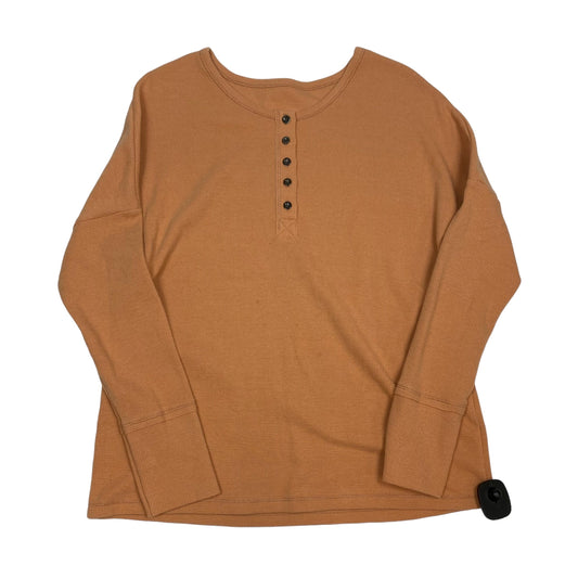 Top Long Sleeve Basic By Clothes Mentor In Orange, Size: M