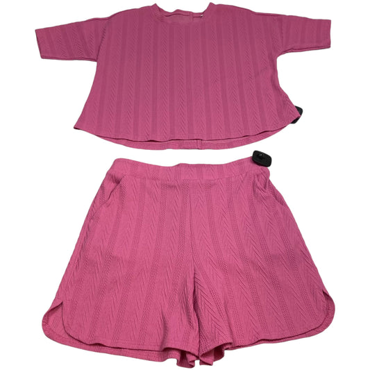 Lounge Set Shorts By Versona In Pink, Size: S