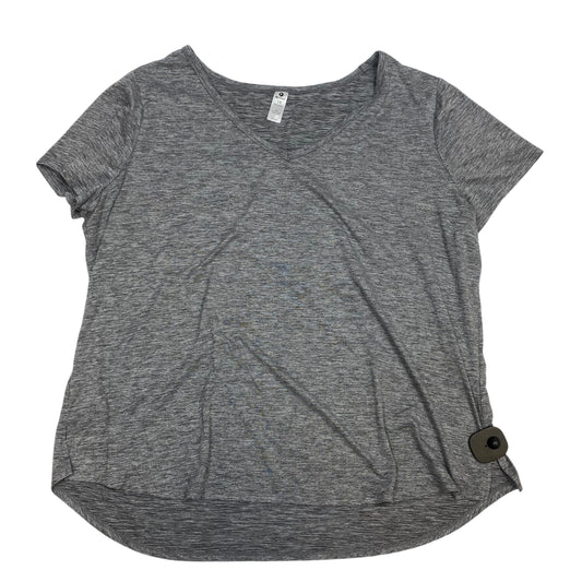 Athletic Top Short Sleeve By 90 Degrees By Reflex In Grey, Size: 1x