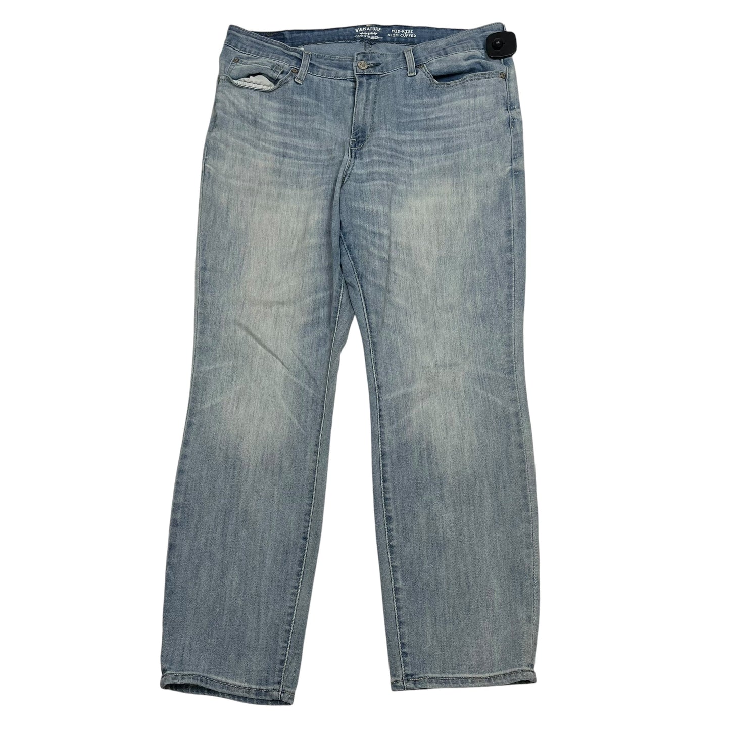 Jeans Straight By Levis In Blue Denim, Size: 18