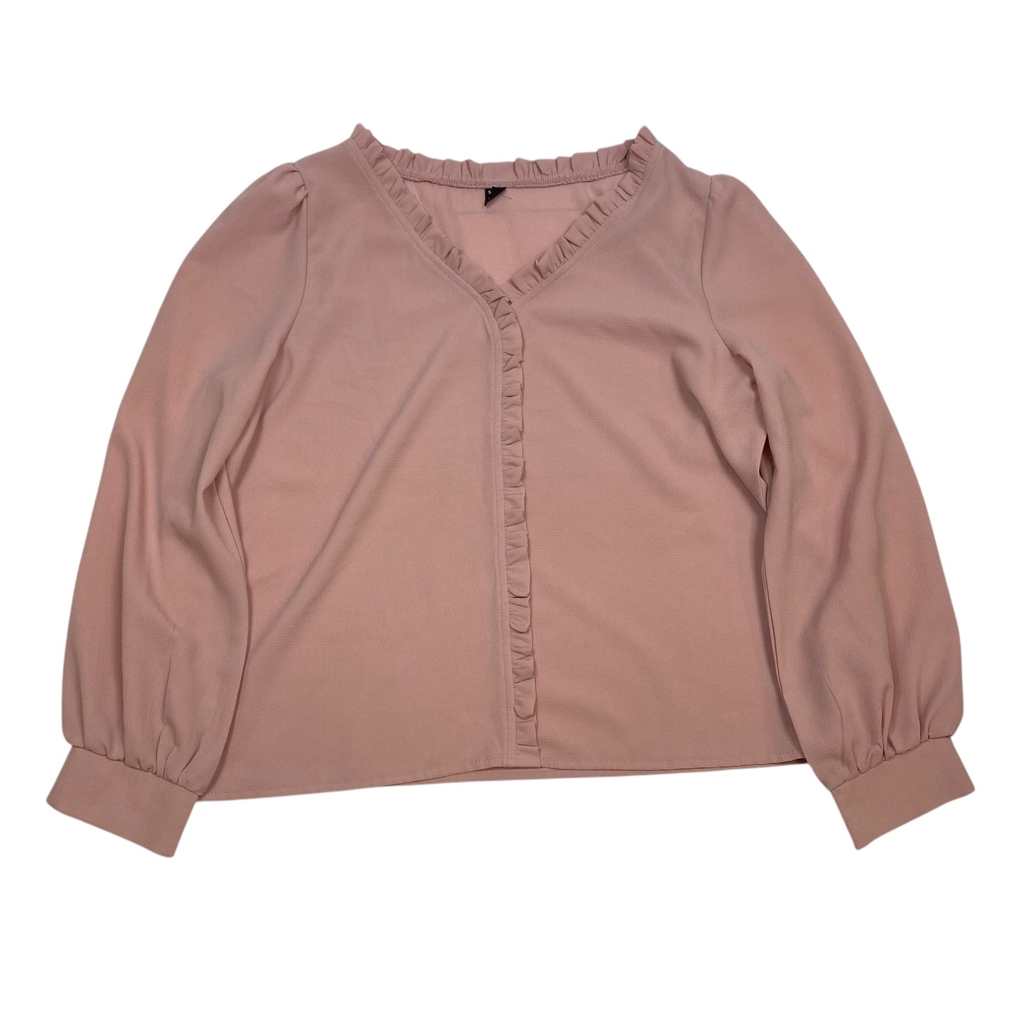 Top Long Sleeve By Shein In Pink, Size: L