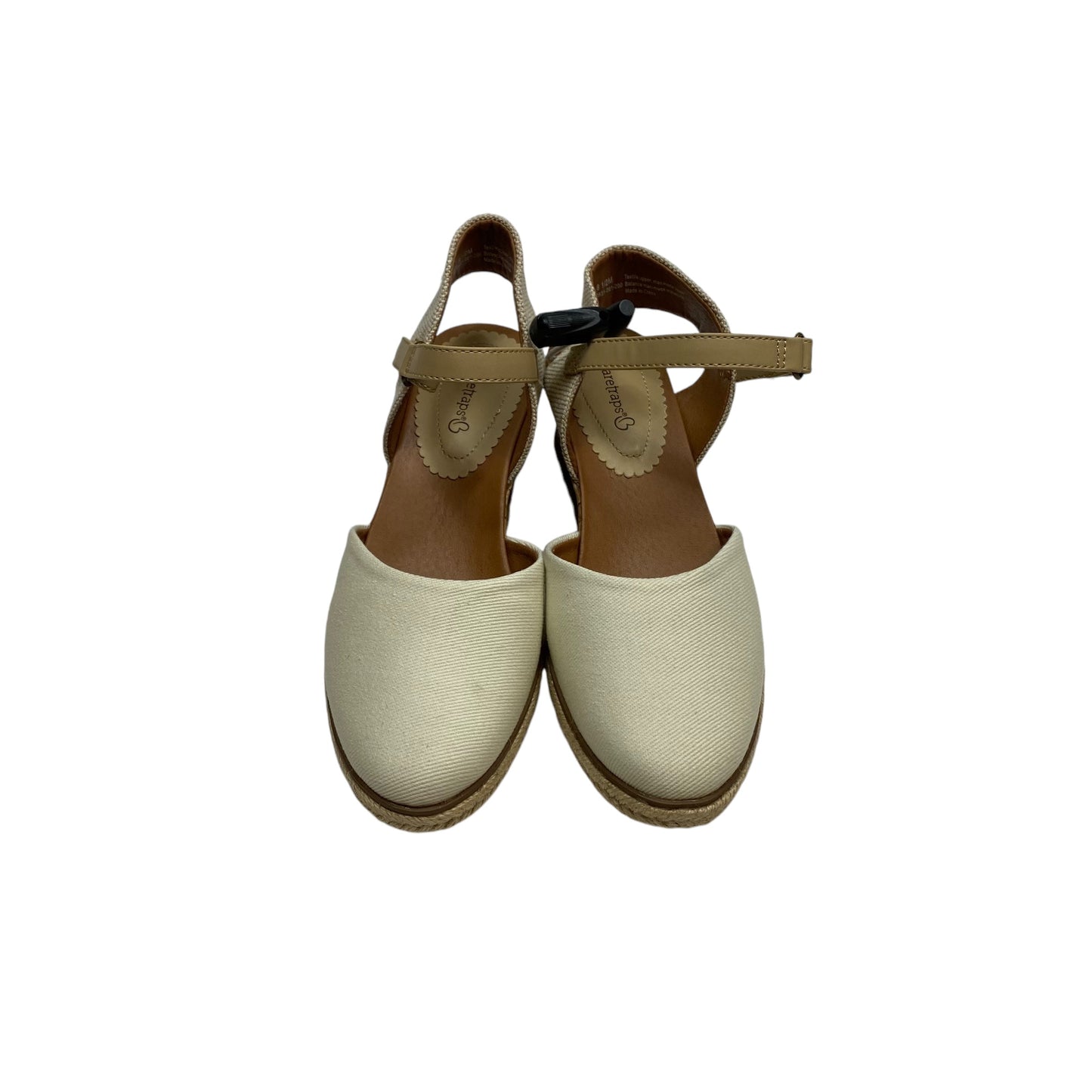 Shoes Heels Wedge By Bare Traps In Cream & Tan, Size: 8.5