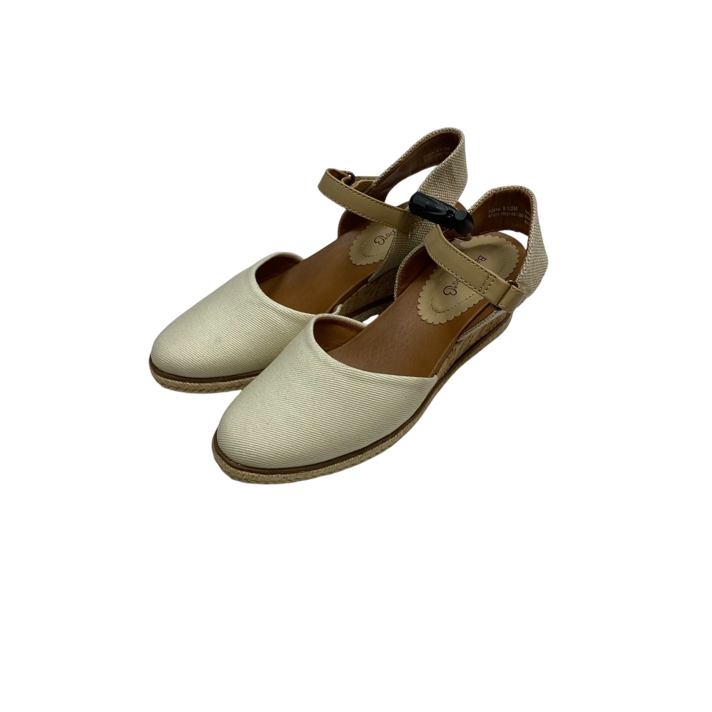 Shoes Heels Wedge By Bare Traps In Cream & Tan, Size: 8.5