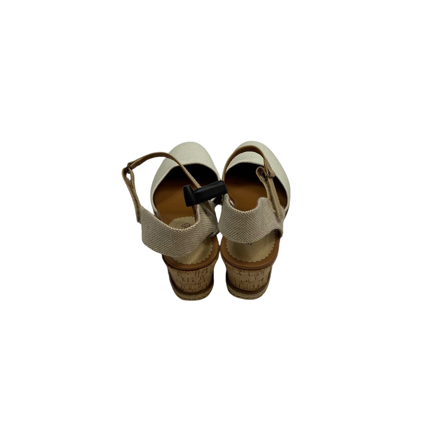 Shoes Heels Wedge By Bare Traps In Cream & Tan, Size: 8.5