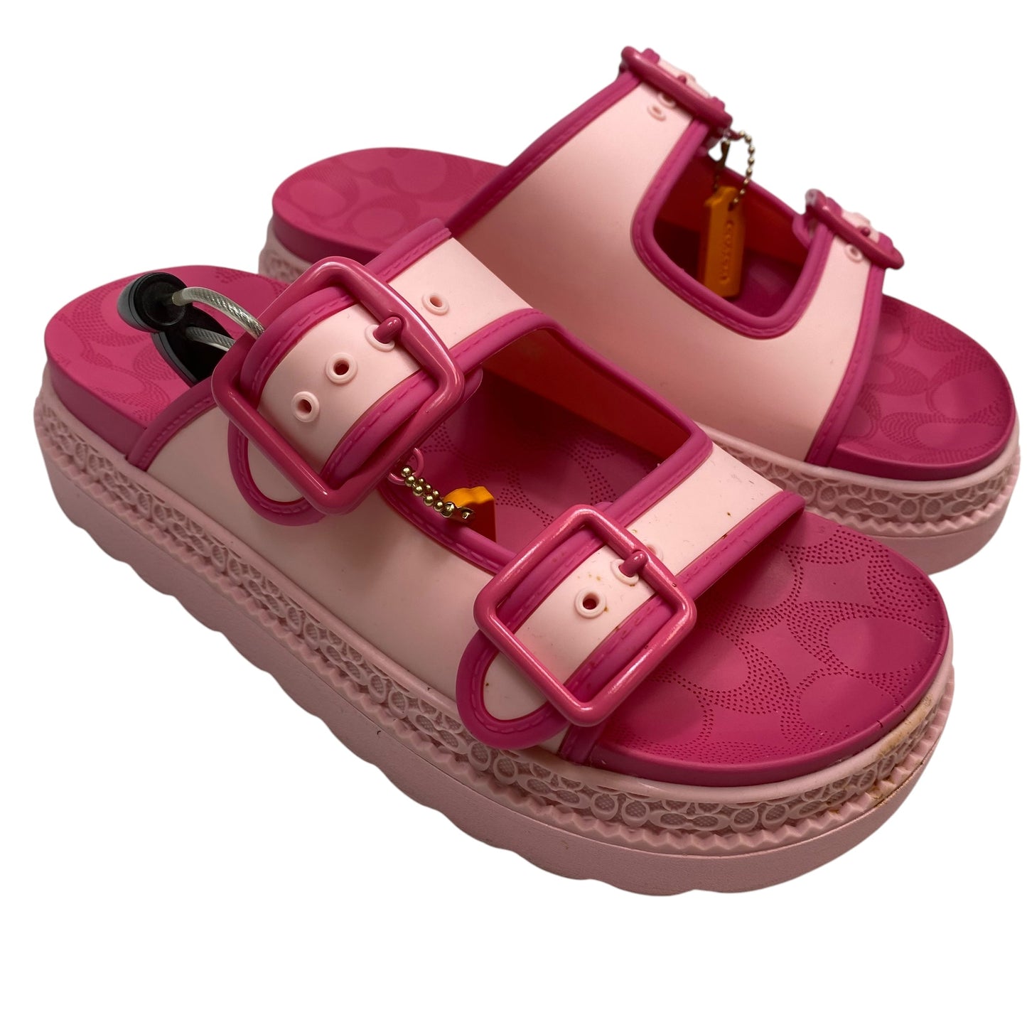 Sandals Designer By Coach In Pink, Size: 7