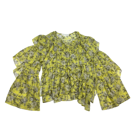 Blouse Long Sleeve By Robert Rodriguez In Yellow, Size: S