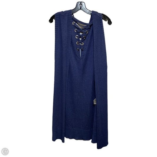 Vest Sweater By Chicos In Blue, Size: L