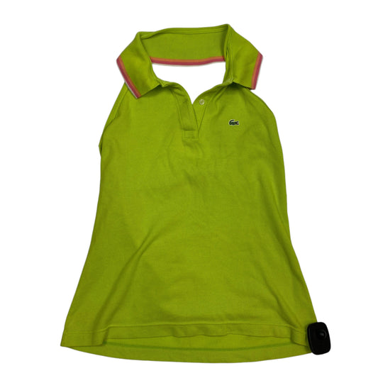 Top Sleeveless By Lacoste In Green, Size: S