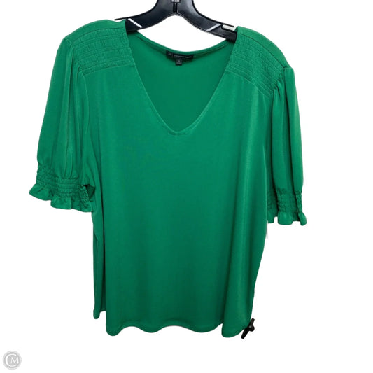 Top Short Sleeve By Adrianna Papell In Green, Size: Xl