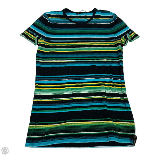 Top Short Sleeve Basic By Lauren By Ralph Lauren In Black & Blue, Size: M