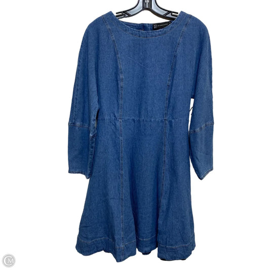 Dress Casual Short By New York And Co In Blue Denim, Size: M