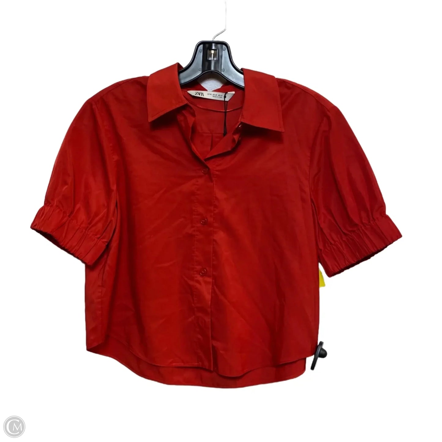 Top Short Sleeve By Zara In Red, Size: Xs