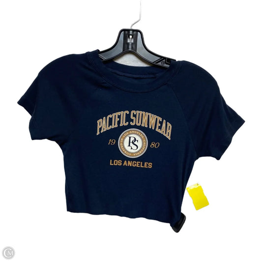 Top Short Sleeve By Pacsun In Navy, Size: S