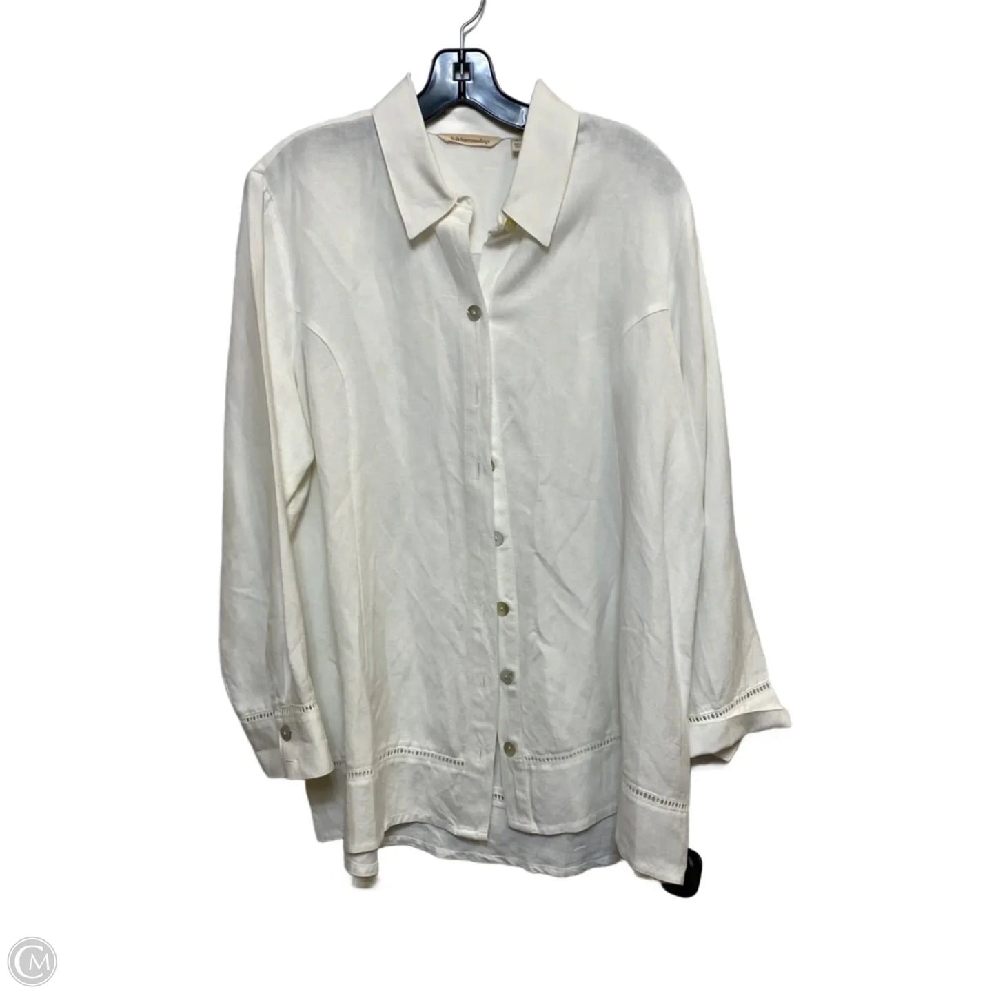 Top Long Sleeve By Soft Surroundings In Cream, Size: Xl